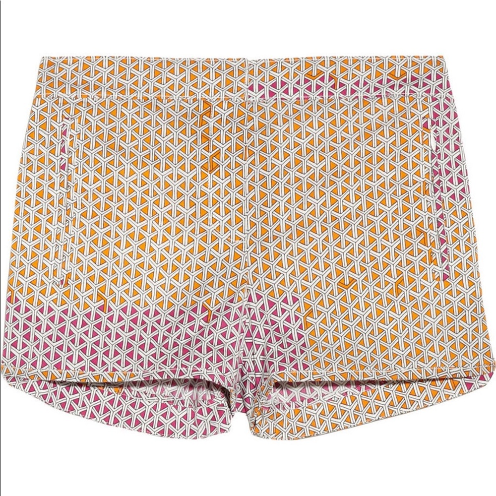 Tibi Printed Cotton-Stretch Shorts - image 1